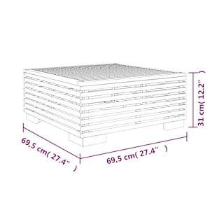 Konferenční stolek 69,5 x 69,5 x 31 cm masivní teakové dřevo - obrázek 6