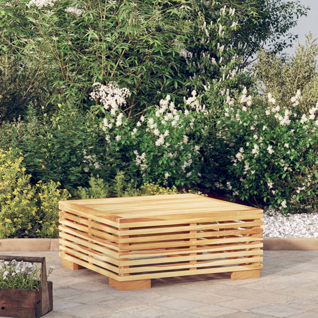 vidaXL sofabord til haven 69,5x69,5x31 cm massivt teaktræ
