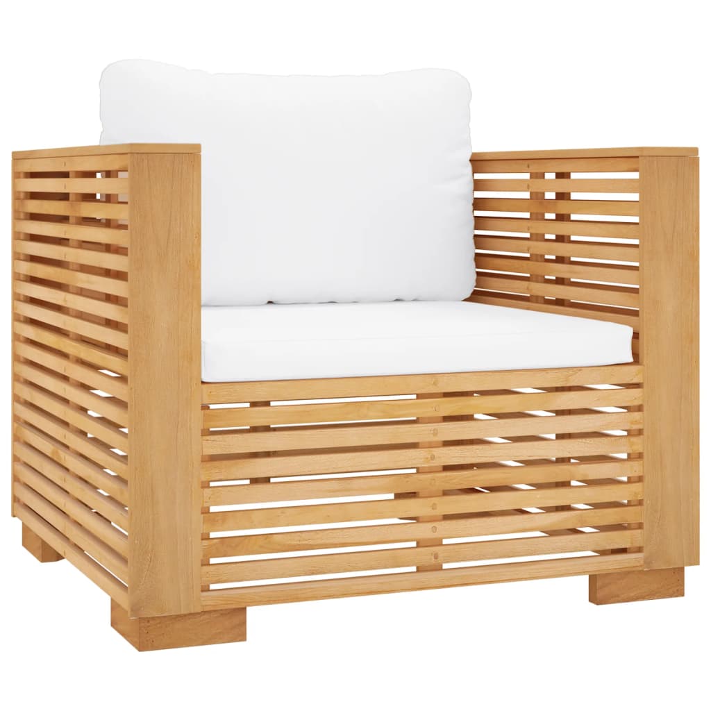 Patio Furniture Outdoor Lounge Chair with Cushions Solid Wood Teak vidaXL - Picture 19 of 35