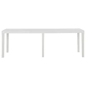 vidaXL Garden Table White Polypropylene Large Lightweight Garden Table