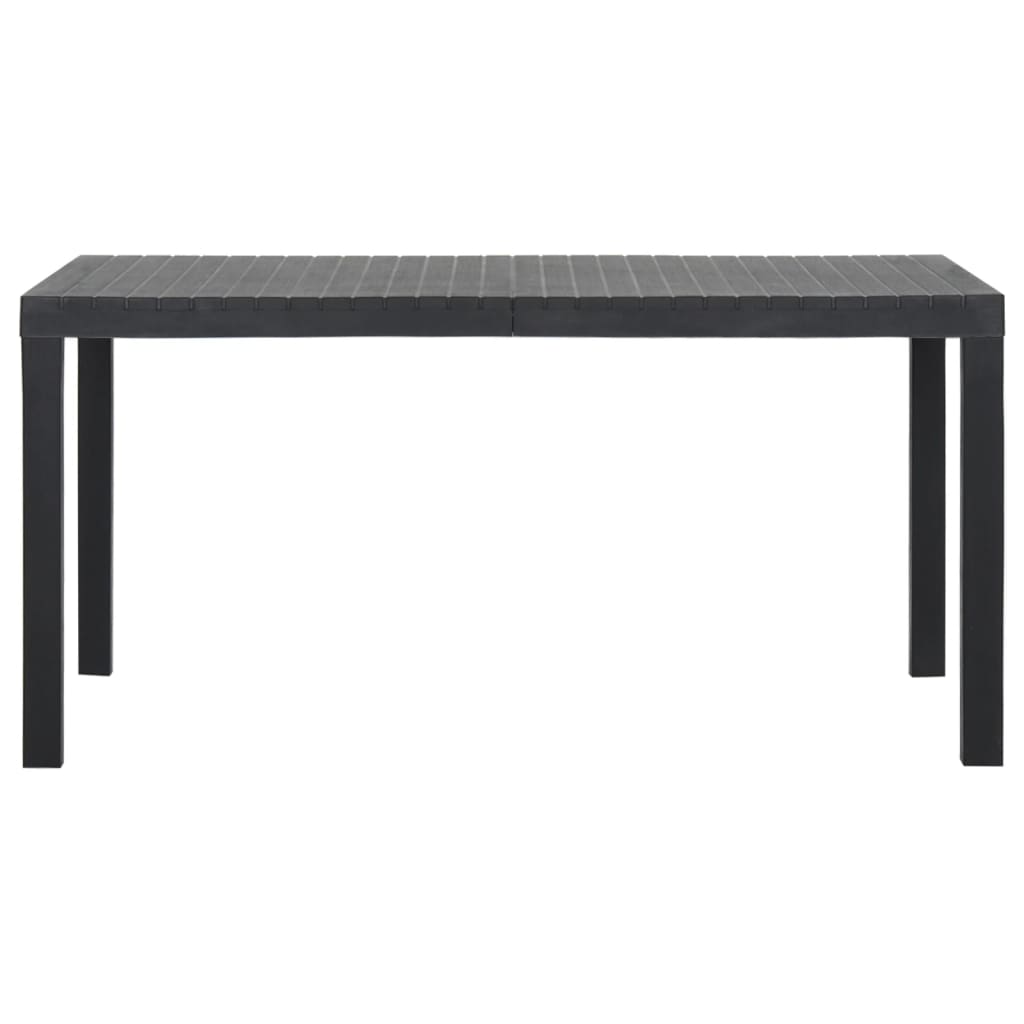 vidaXL Tuintafel 150x90x72 cm polypropeen antracietkleurig