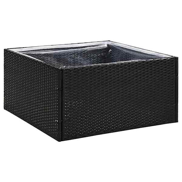 vidaXL taimekast, must, 80 x 80 x 40 cm, pol&uuml;rotang