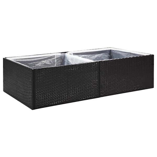 vidaXL taimekast, must, 157 x 80 x 40 cm, pol&uuml;rotang