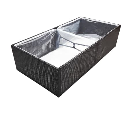 vidaXL Jardini&egrave;re Noir 157x80x40 cm R&eacute;sine tress&eacute;e