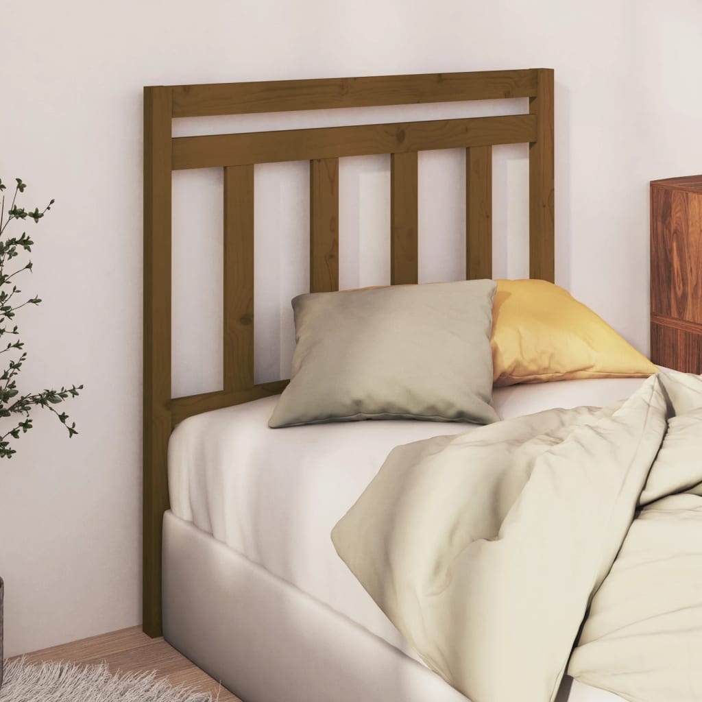 vidaXL Tăblie de pat, maro miere, 96x4x100 cm, lemn masiv de pin vidaXL imagine 2022