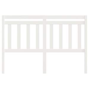 vidaXL Hoofdbord 126x4x100 cm massief grenenhout wit