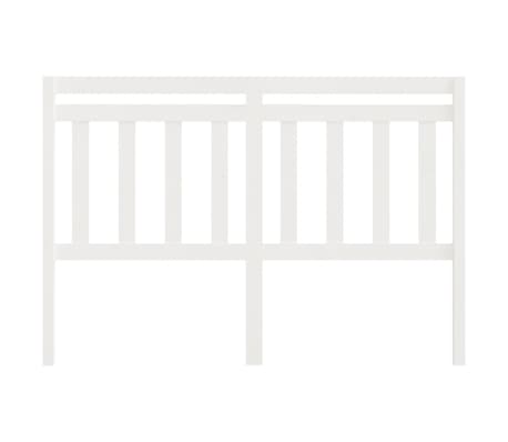 vidaXL Cabeceira de cama 156x4x100 cm pinho maciço branco