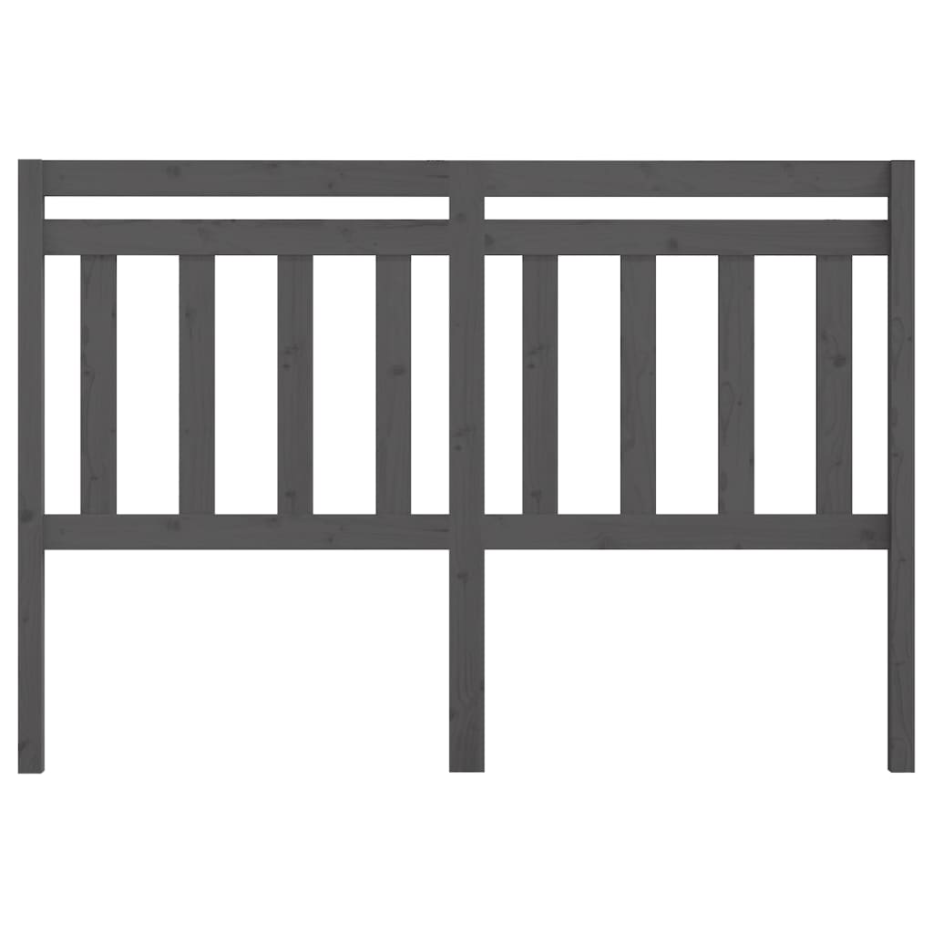 

vidaXL Hoofdbord 166x4x100 cm massief grenenhout grijs