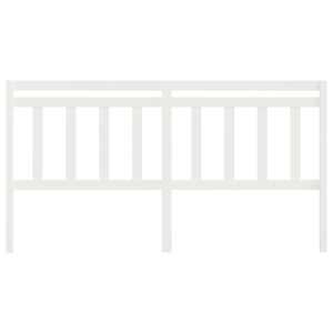 vidaXL Yatak Başlığı Beyaz 186x4x100 cm Masif Çam Ağacı