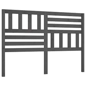 Čelo postele šedé 126 x 4 x 100 cm masivní borovice - obrázek 2