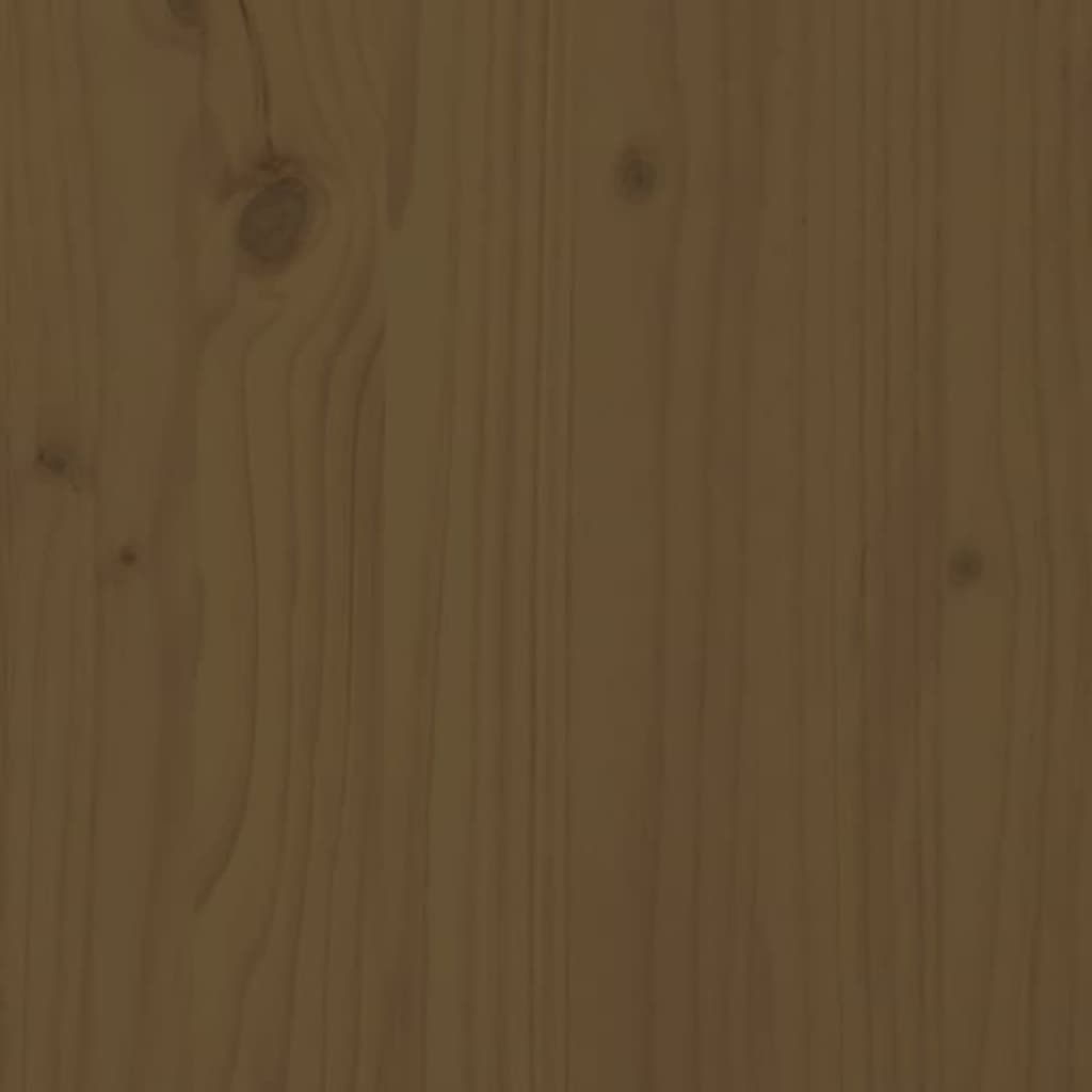 Mézbarna tömör fenyőfa ágyfejtámla 141 x 4 x 100 cm 