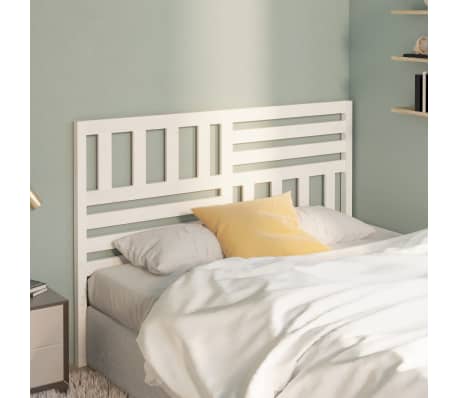 vidaXL Cabecero de cama madera maciza de pino blanco 156x4x100 cm