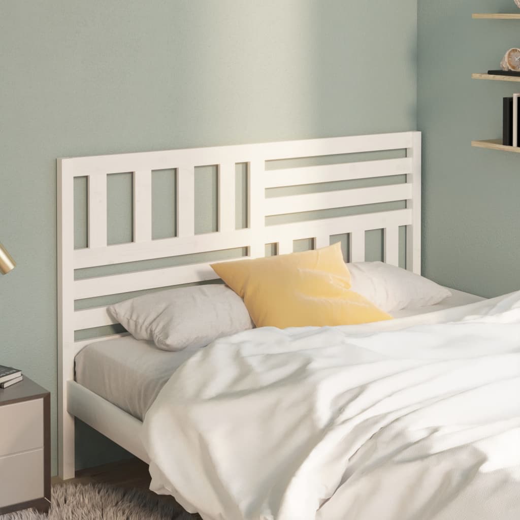 vidaXL Tăblie de pat, alb, 166x4x100 cm, lemn masiv de pin vidaXL
