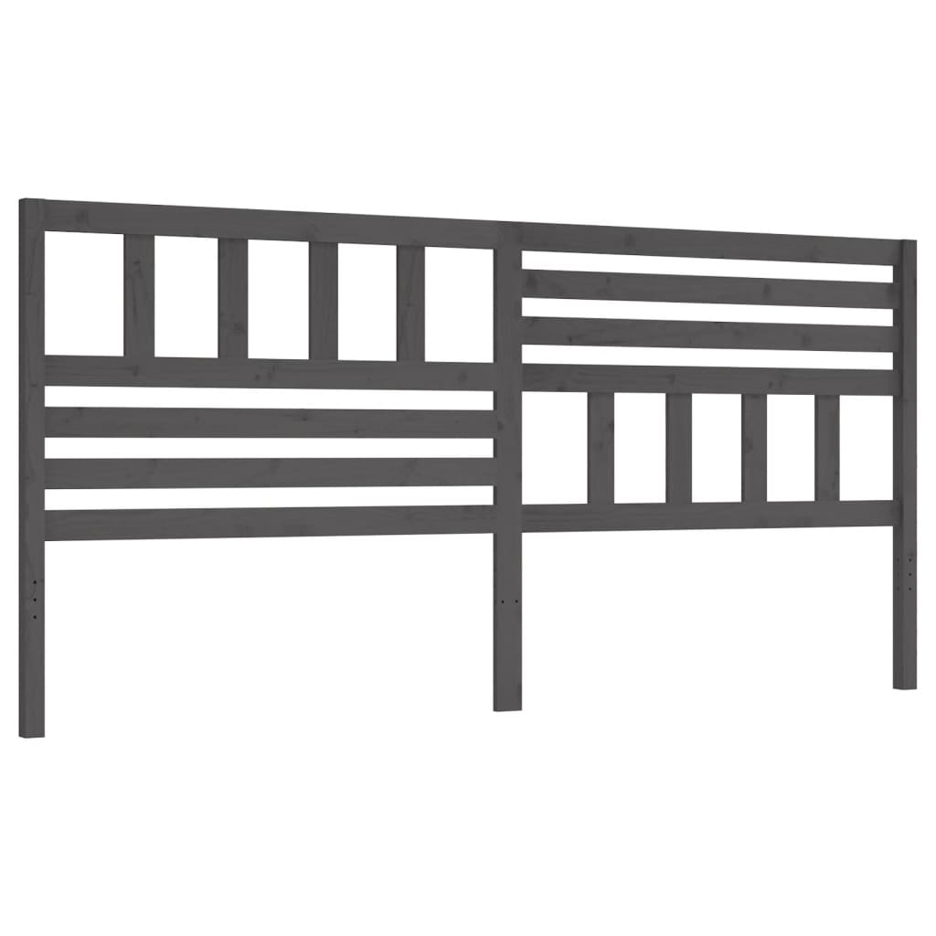 E-shop vidaXL Čelo postele sivé 206x4x100 cm masívna borovica