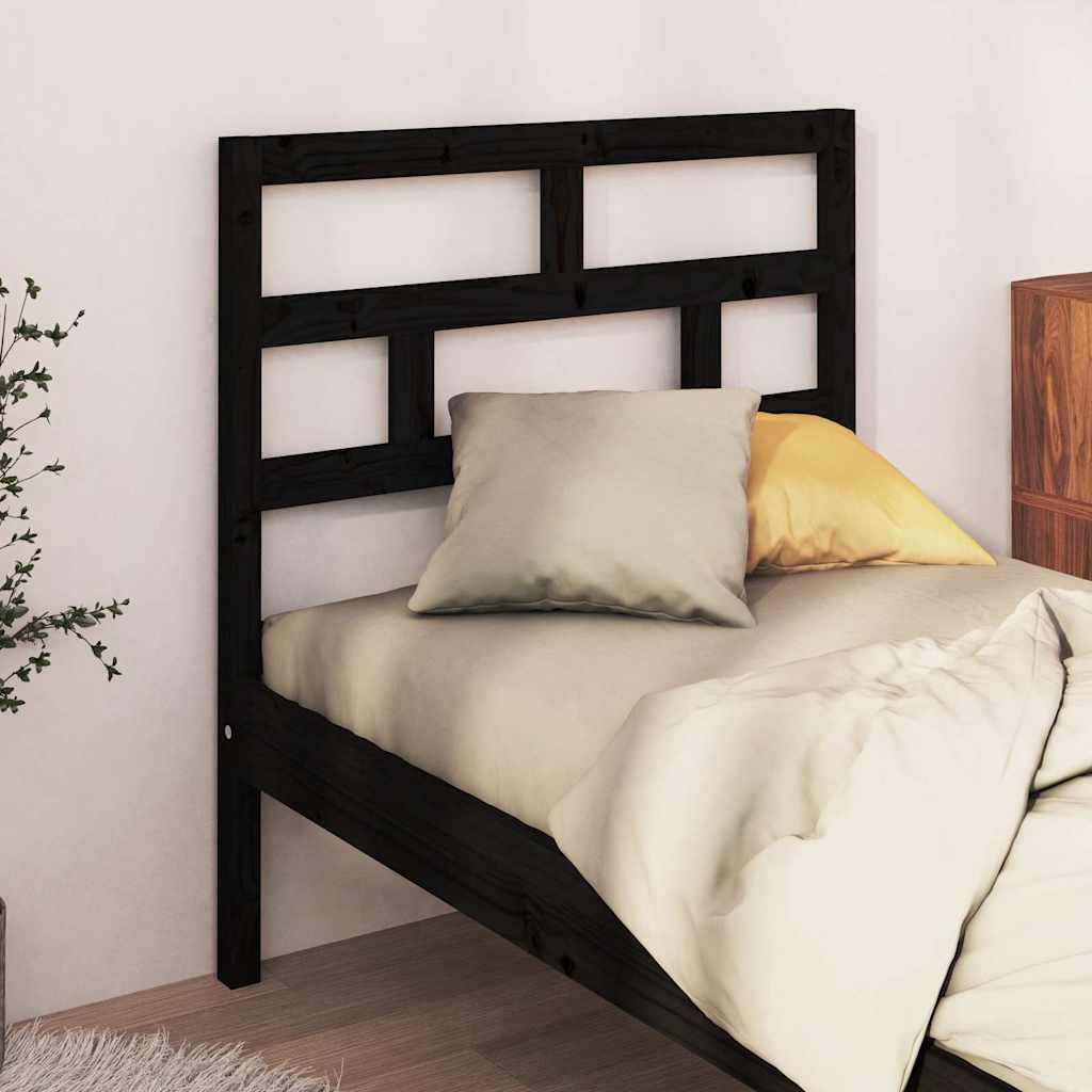 vidaXL Wezg�owie ��ka, czarne, 96x4x100 cm, lite drewno sosnowe