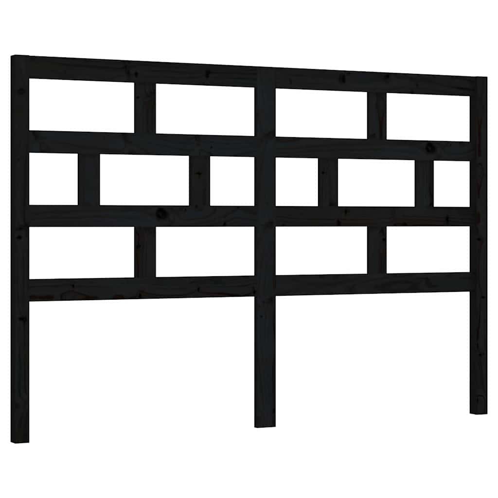 vidaXL Hoofdbord 166x4x100 cm massief grenenhout zwart, foto 3