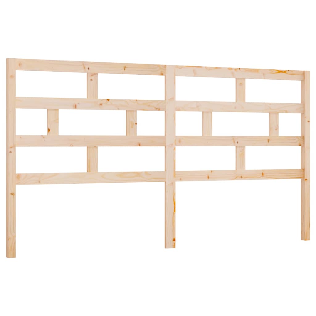 vidaXL Hoofdbord 206x4x100 cm massief grenenhout bruin, foto 3