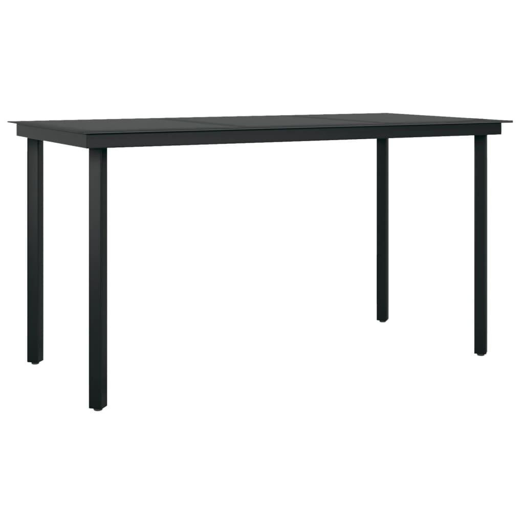 vidaXL 5-delige Tuinset zwart afbeelding