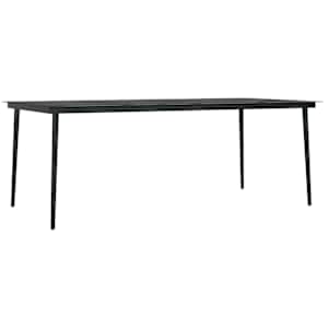 vidaXL Ensemble &agrave; manger de jardin 9 pcs Noir