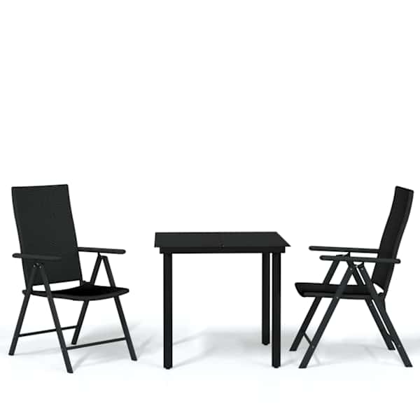 vidaXL 3-osaline aiam&ouml;&ouml;bli komplekt, must