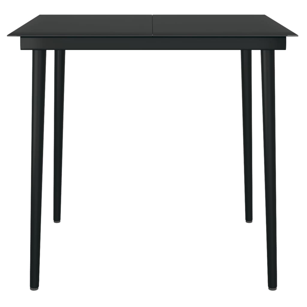 Set de mobilier pentru grădină, 3 piese, negru