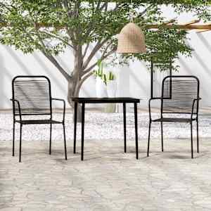 Vrtna jedilna garnitura 3-delna črna