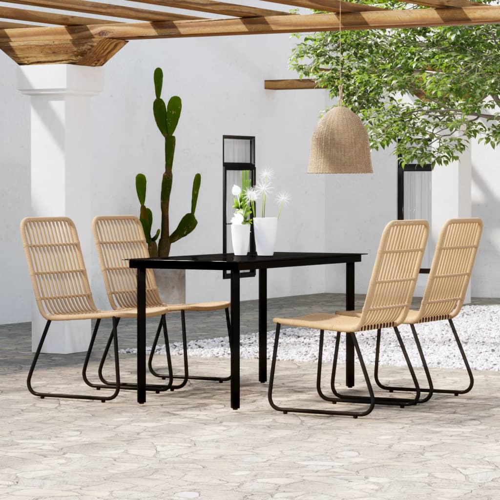 vidaXL Set de mobilier pentru grădină, 5 piese, stejar