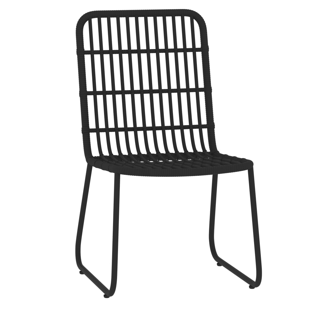 vidaXL Set mobilier de grădină, 9 piese, negru