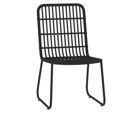 vidaXL Set mobilier de grădină, 9 piese, negru