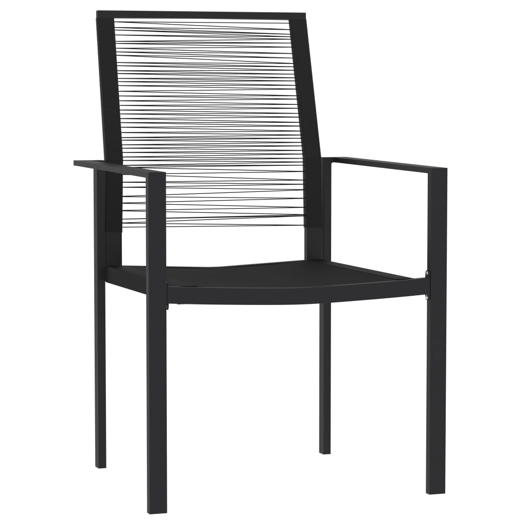 vidaXL Set de mobilier pentru grădină, 7 piese, negru