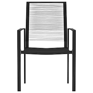 7dílný zahradní jídelní set černý - obrázek 4