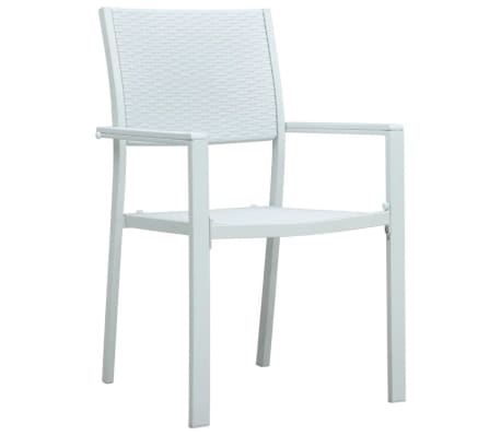 vidaXL 9 Piece Garden Dining Set White