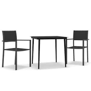 vidaXL 3-osaline aiam&ouml;&ouml;bli komplekt, must