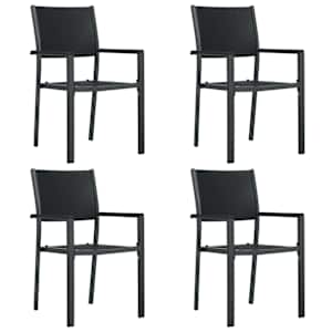 5dílný zahradní jídelní set černý - obrázek 3