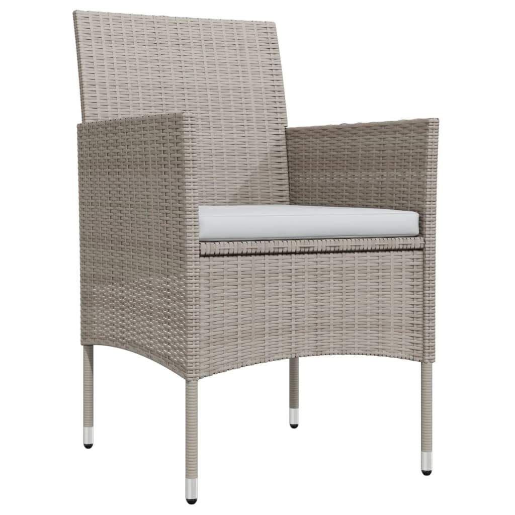 

vidaXL 7-delige Tuinset met kussens beige en zwart
