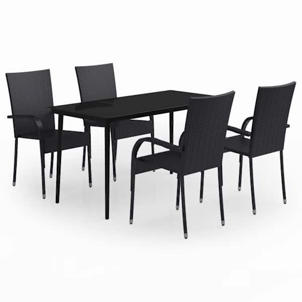 vidaXL 5-osaline aiam&ouml;&ouml;bli komplekt, must