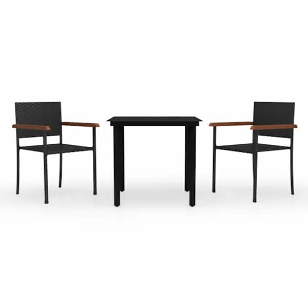 vidaXL 3-osaline aiam&ouml;&ouml;bli komplekt, must