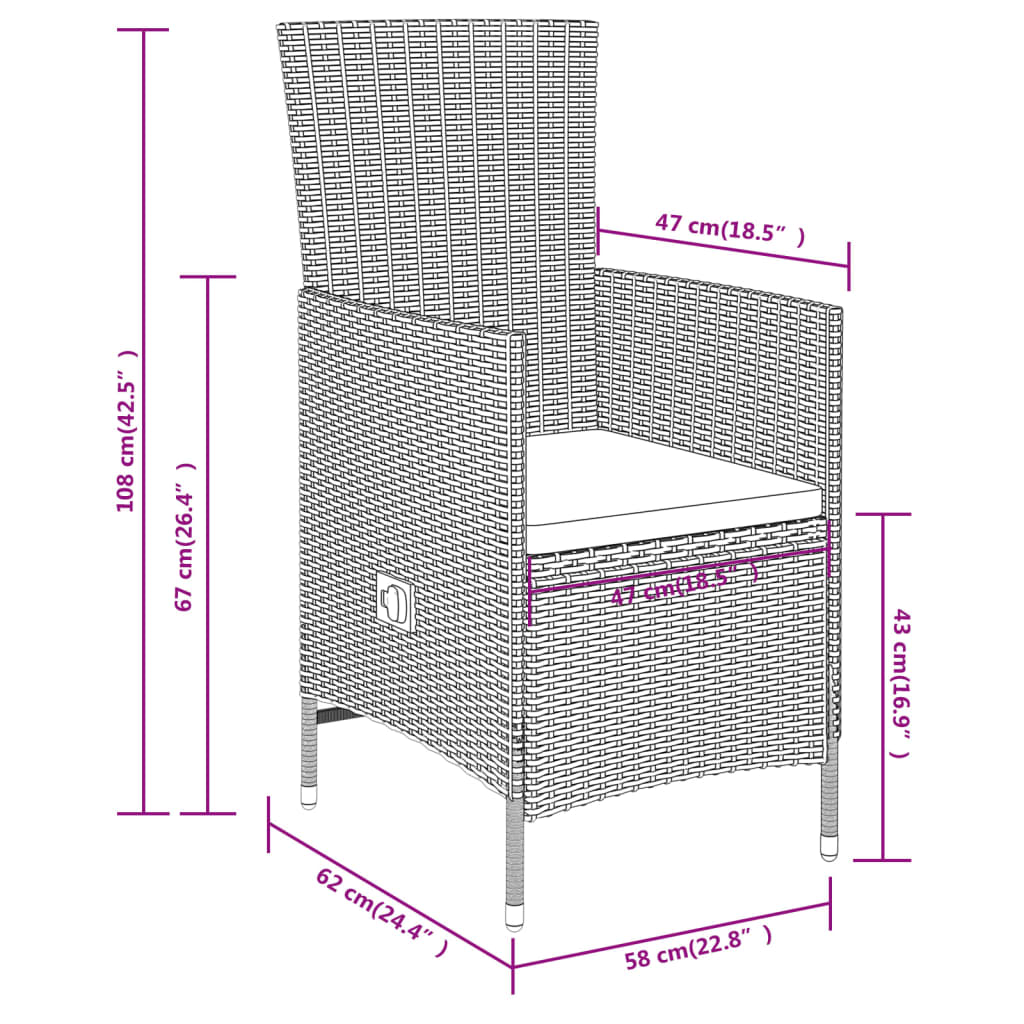 Set de mobilier pentru grădină cu perne, 5 piese, bej