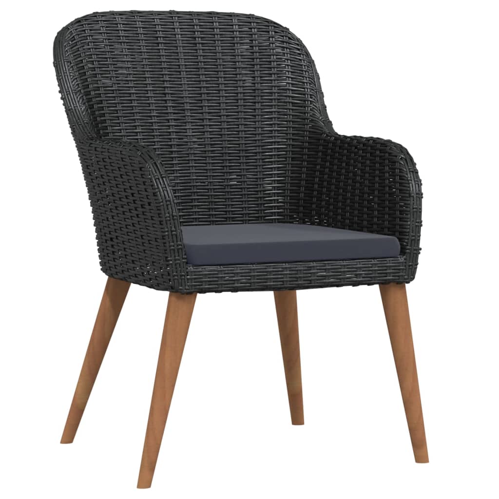 Thumbnail - vidaXL 5-tlg. Garten-Essgruppe mit Kissen Schwarz