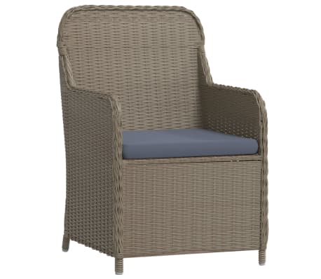 vidaXL Ensemble à manger de jardin et coussins 5 pcs Marron