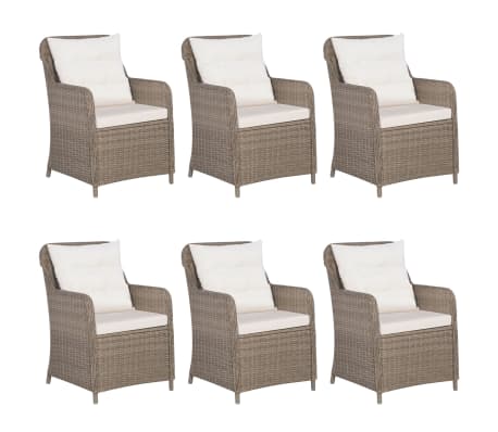 vidaXL Set mobilier pentru grădină, 7 piese, maro