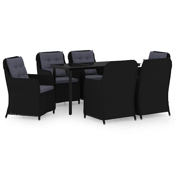 vidaXL 7-osaline aiam&ouml;&ouml;bli komplekt, must