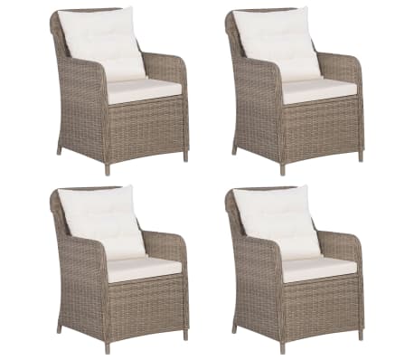 vidaXL 5-tlg. Garten-Essgruppe Braun