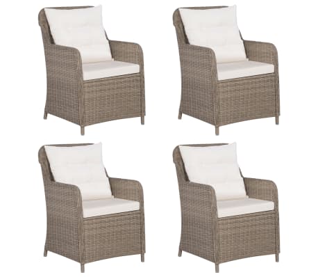 vidaXL 5d&iacute;ln&yacute; zahradn&iacute; j&iacute;deln&iacute; set hněd&yacute;