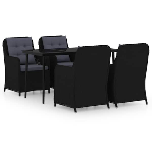 vidaXL 5-osaline aiam&ouml;&ouml;bli komplekt, must