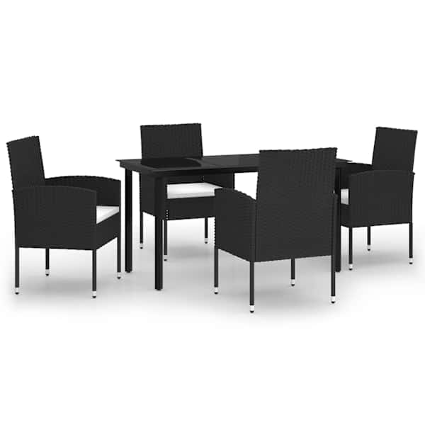 vidaXL 5-osaline aiam&ouml;&ouml;bli komplekt, must