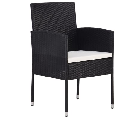 vidaXL 7-dijelni vrtni blagovaonski set crni