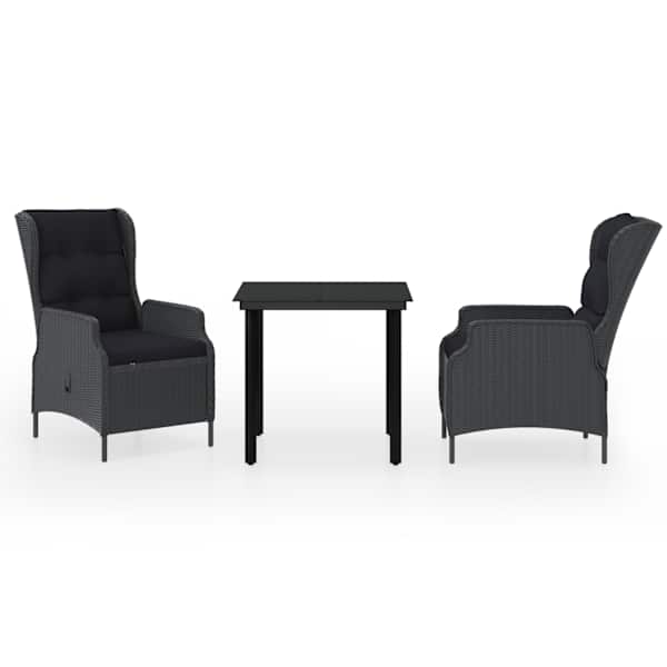 vidaXL 3-osaline aiam&ouml;&ouml;bli komplekt, tumehall