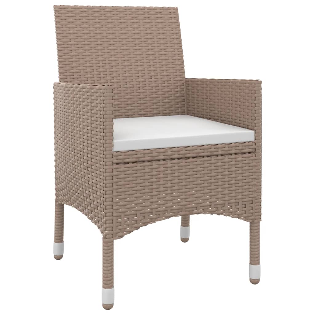 Thumbnail - vidaXL 3-tlg. Garten-Essgruppe mit Auflagen Poly Rattan und Glas