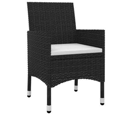 vidaXL 9-tlg. Garten-Essgruppe mit Kissen Poly Rattan und Glas